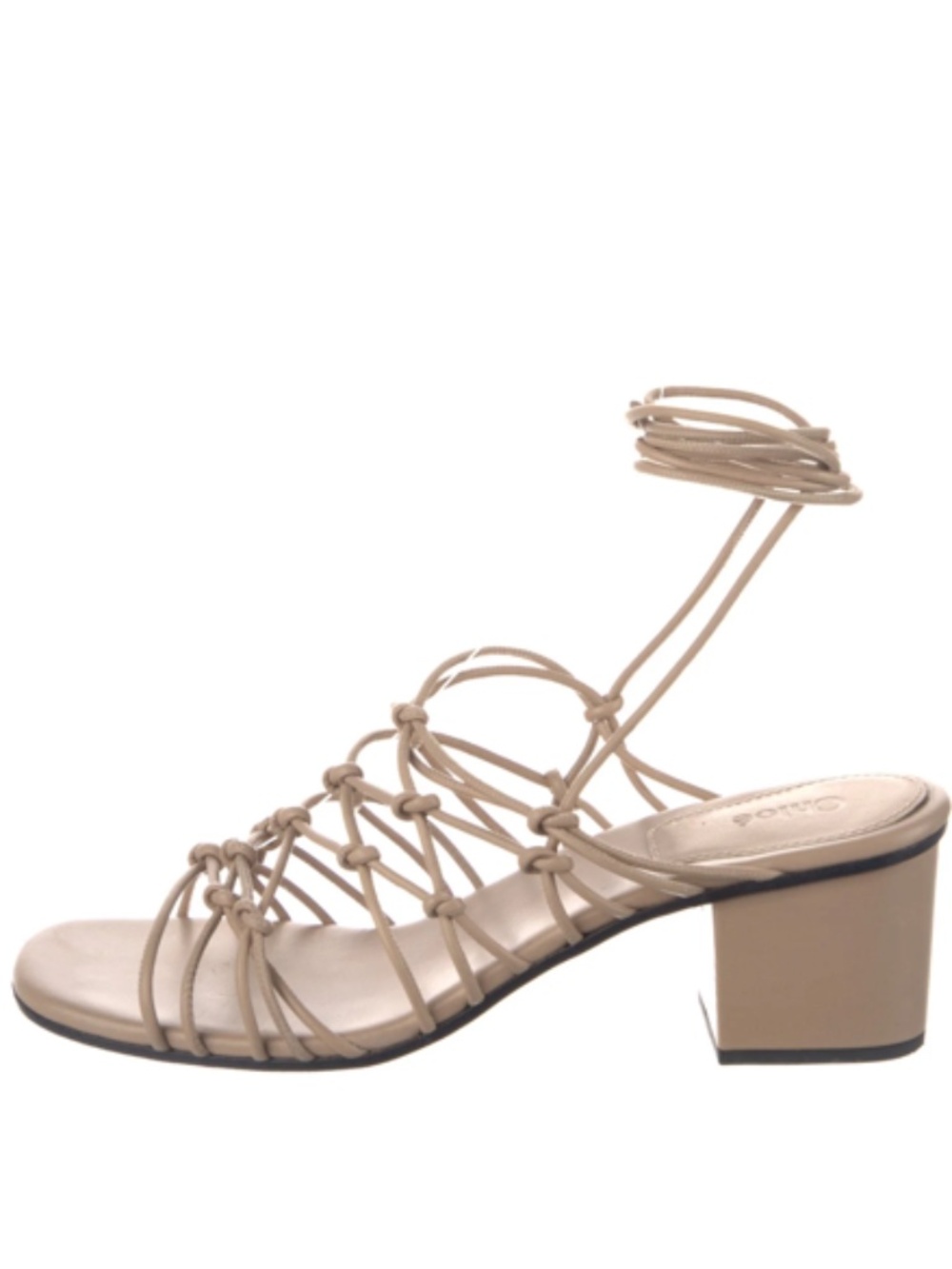 Chloé “Ricky” Block Heel Strappy Sandals – Size 7.5 (EU 37.5) | Taupe